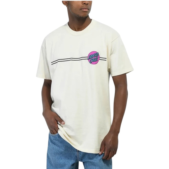Santa Cruz Other - Santa Cruz Mens Other Dot Cream Graphic Print T-Shirt Size Small​​​